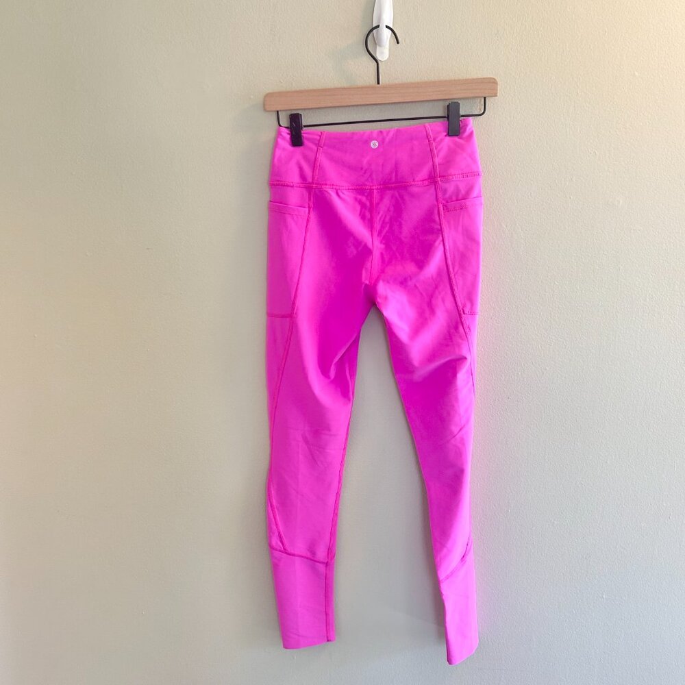 Victoria’s Secret Total Knockout Mid-Rise Leggings Pink Berry Size Small Gym - Picture 8 of 9